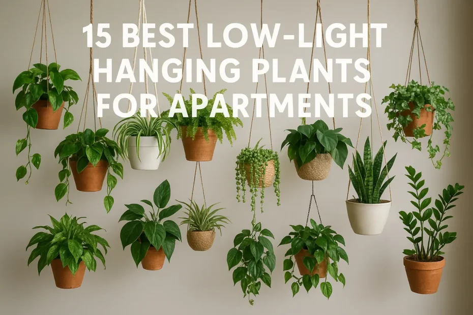 15 Best Low-Light Hanging Plants for Apartments