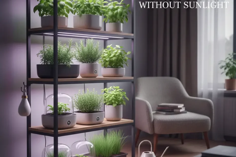 How to Grow Herbs Indoors Without Sunlight
