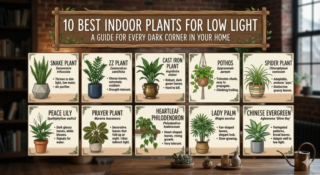 10 Best Indoor Plants for Low Light