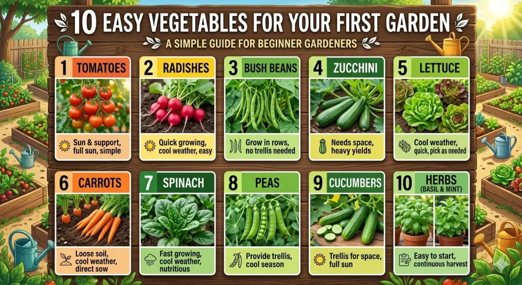 10 Easy Vegetables for Your First Garden