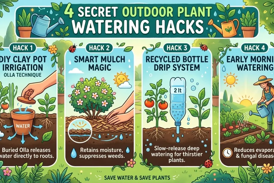 4 Secret Outdoor Plant Watering Hacks