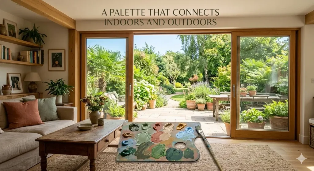 A palette that connects indoors and outdoors