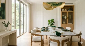 Modern Luxe Formula Warm Whites, Greens, and Controlled Gold