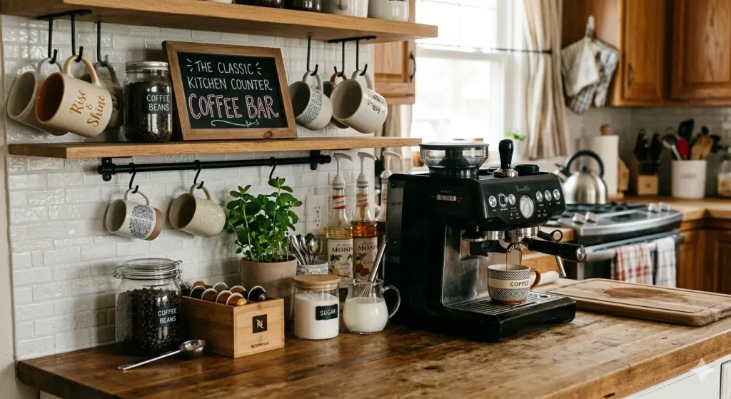 The Classic Kitchen Counter Coffee Bar