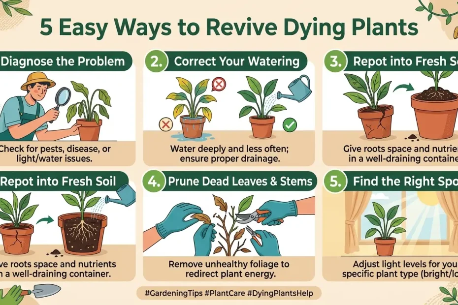 5 Easy Ways to Revive Dying Plants