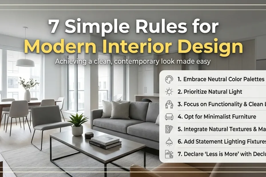 7 Simple Rules for Modern Interior Design